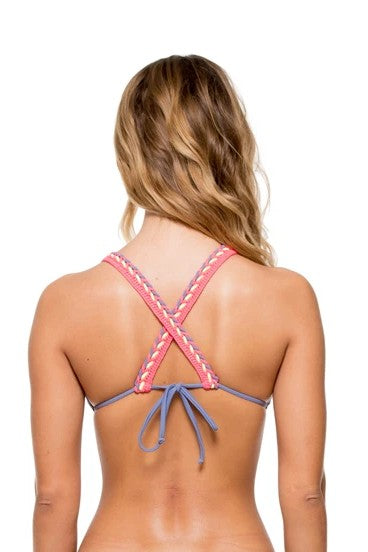 Luli Fama Atrevida Crochet Triangle Top